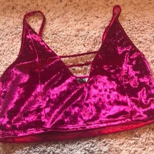 Velvet crop top